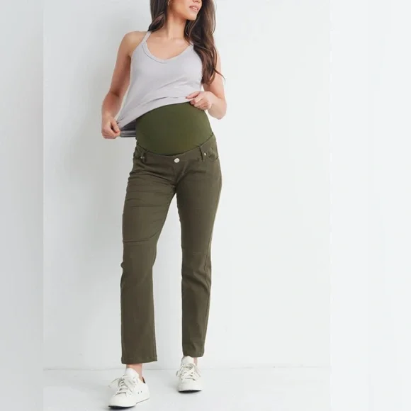 Hello Miz Brown Maternity Pants | Pull-On Comfort | Size S NWT - Picture 1 of 5